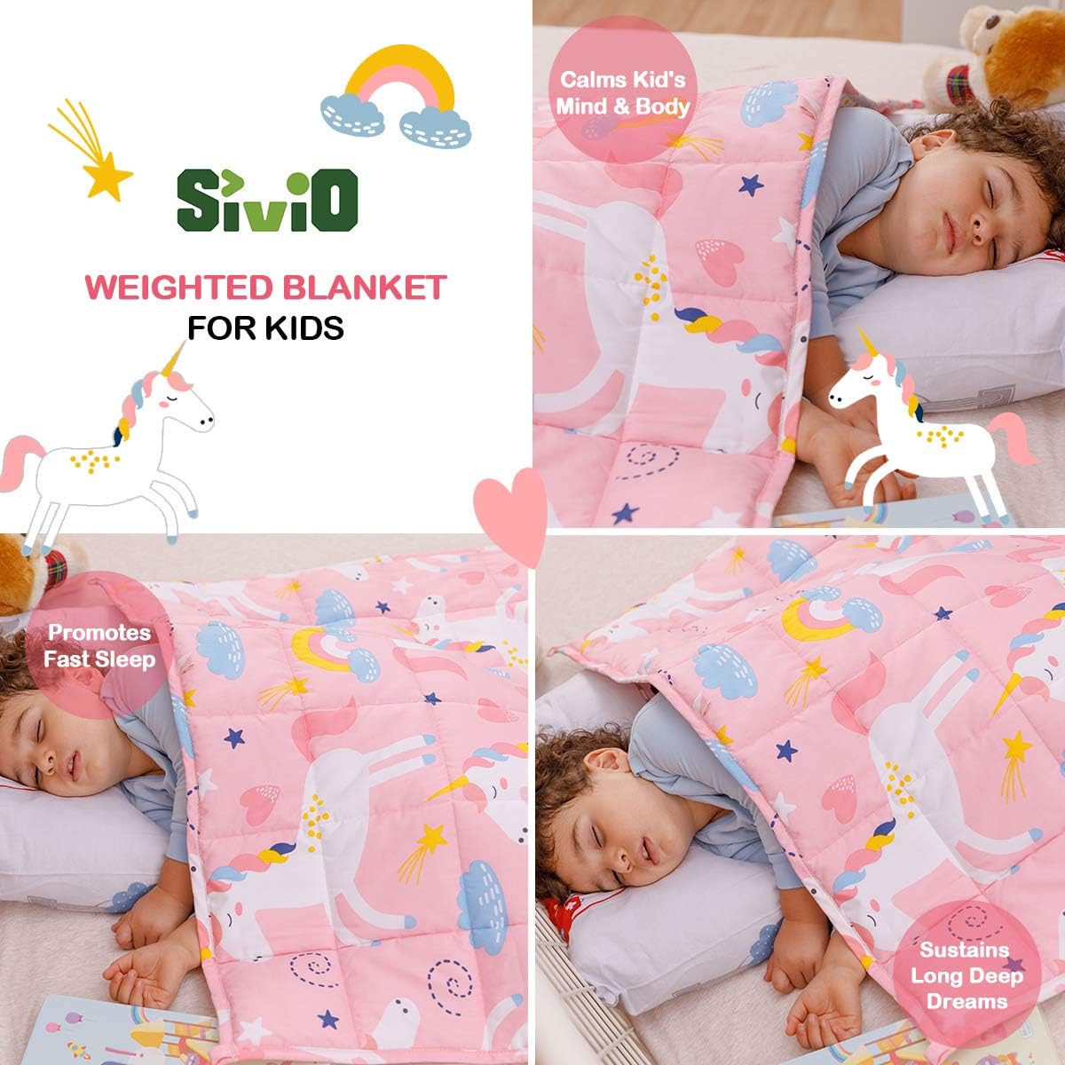 Sivio Weighted Lap Pad 2lbs, Cotton Weighted Blanket Sensory Weighted Lap Blanket Indoor Outdoor, 19 x 21 Inch, Blue Dinosaur