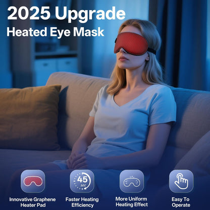 Cordless Heated Eye Mask for Dry Eyes,Electric Warm Compress for Fast Eye Relief Rechargeable USB Heat Relax Mask for Sleep