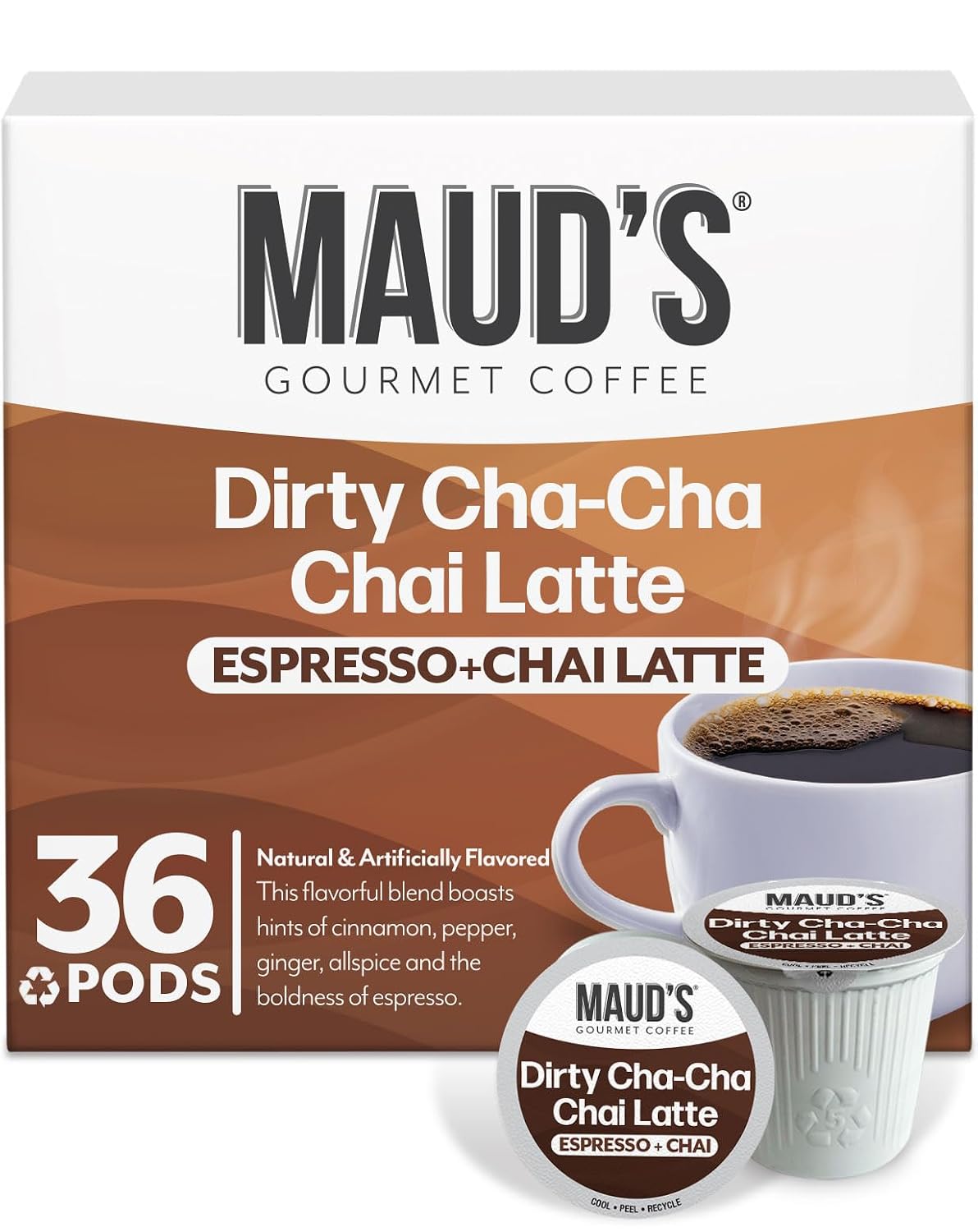 Maud's Instant Matcha Latte Mix, Flavored Drink Mix 10 Servings, 100% Gourmet Blended Tea Leaves, Hot Or Iced Matcha Latte - Just Add Water