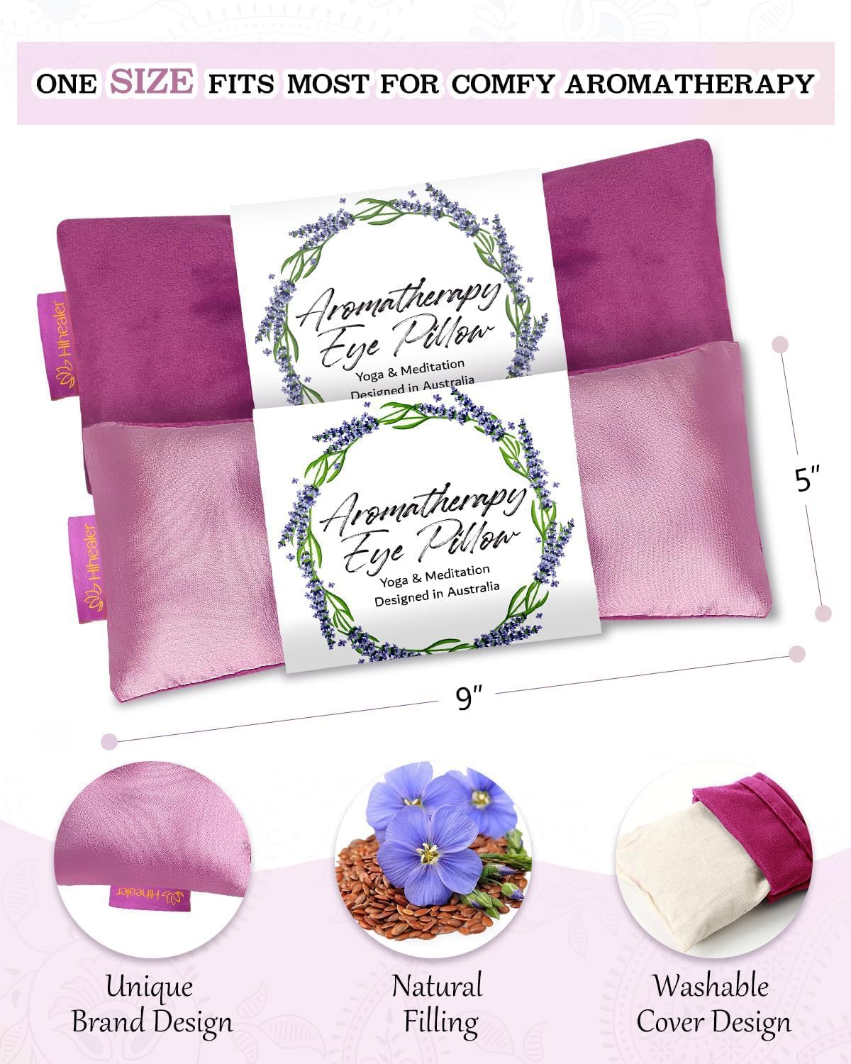 Hihealer Weighted Eye Mask for Sleeping, Lavender Eye Pillow for Spa Yoga