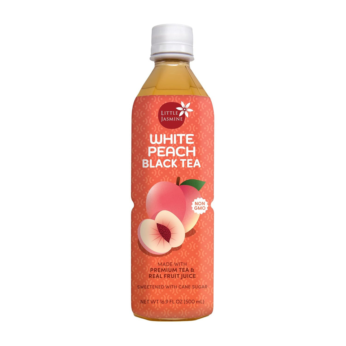 LITTLE JASMINE White Peach Black Tea, 16.9 Fl Oz (Pack of 12)