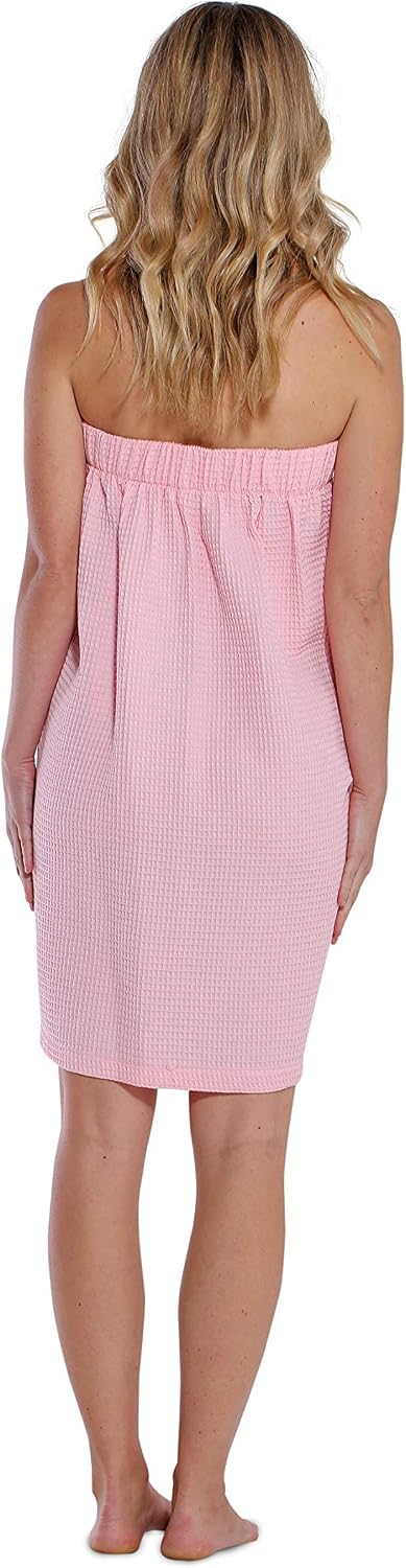 Turquaz Lightweight Knee Length Waffle Robes For Women Spa Bath Waffle