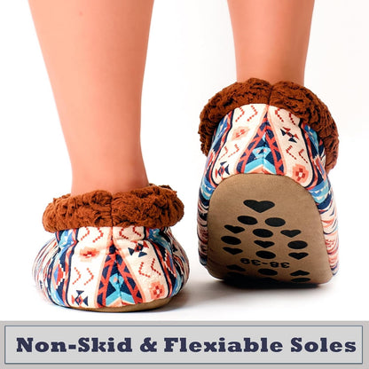 Cozylook Fuzzy Slippers for Women Indoor Soft Sole Slipper Socks with Non Slip Grippers Warm Fluffy