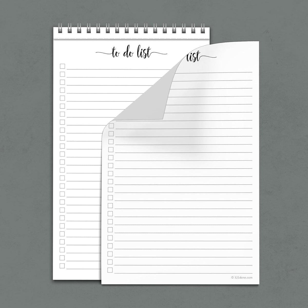321Done To Do List Notepad, 5.5x8.5 Inches, 50 Sheets, College Ruled