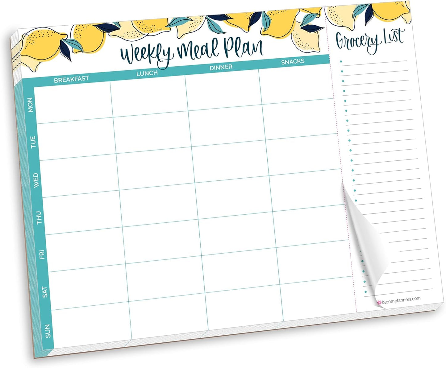 bloom daily planners Horizontal Weekly To Do List Notepad with 60 Undated Sheets - Weekly Desk Planner or Chore Pad with Priorities & Habit Tracker - 8.5” x 11” - Pastel