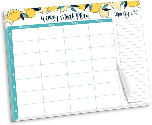 bloom daily planners Horizontal Weekly To Do List Notepad with 60 Undated Sheets - Weekly Desk Planner or Chore Pad with Priorities & Habit Tracker - 8.5” x 11” - Pastel