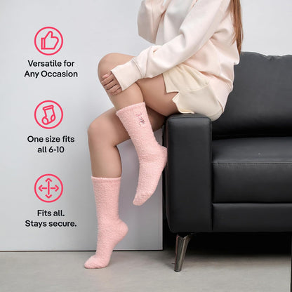 COOLMATE Fuzzy Socks for Women Gift Box – Cozy Soft Cloud Socks for Spa Home, Mother’s Day Gifts for Mom Grandma