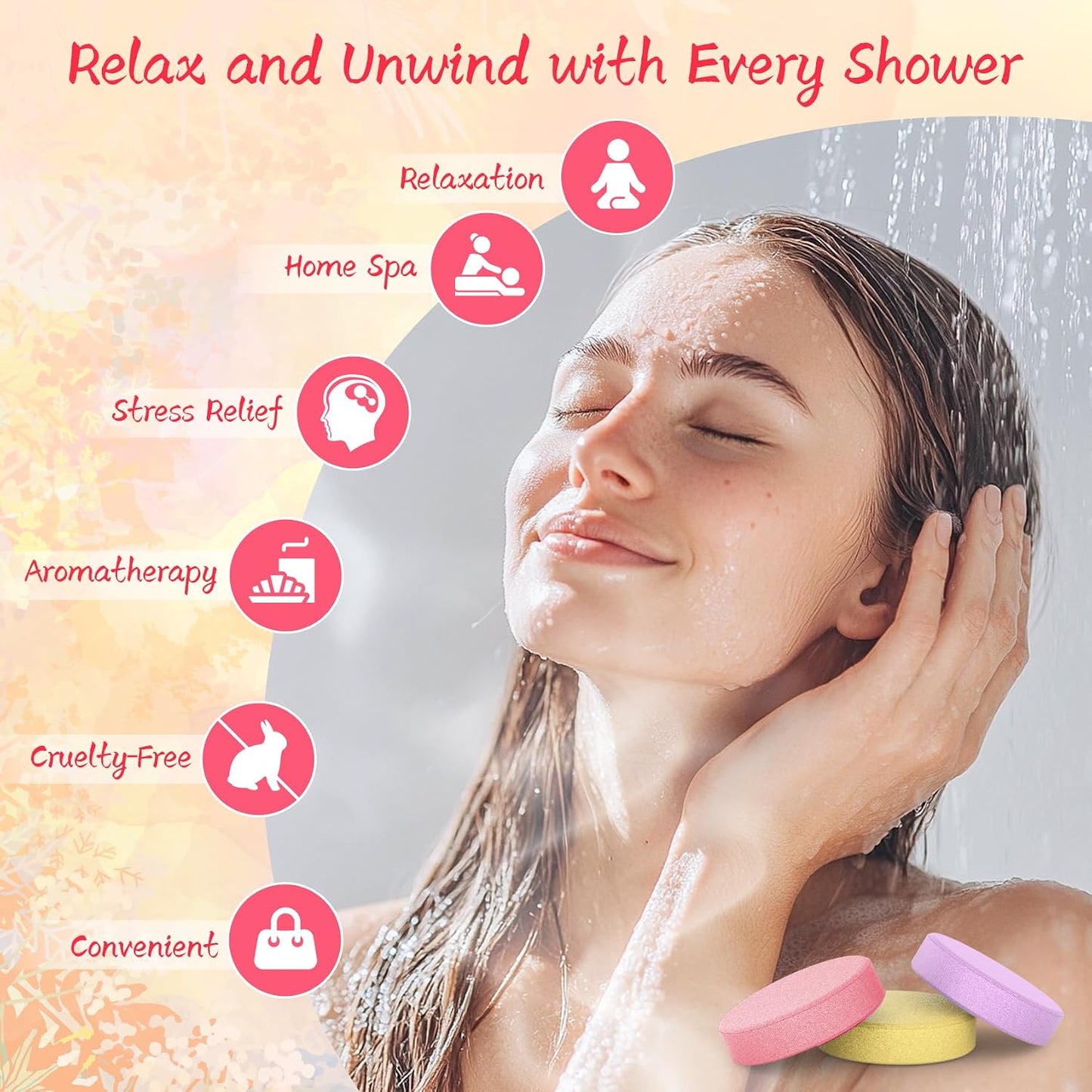 Shower Steamers Aromatherapy 8 Pack - Gifts for Women, Shower Bombs with Essential Oils, Self Care and Stress Relief Stocking Stuffers, Relaxation Birthday Gifts for Women and Men
