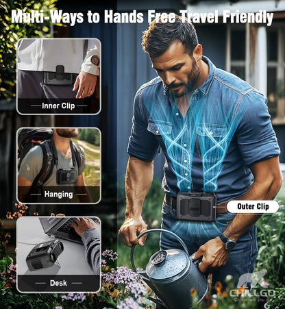 20000mAh Portable Personal Fan, 41Hours with True High Speed Dual Motors