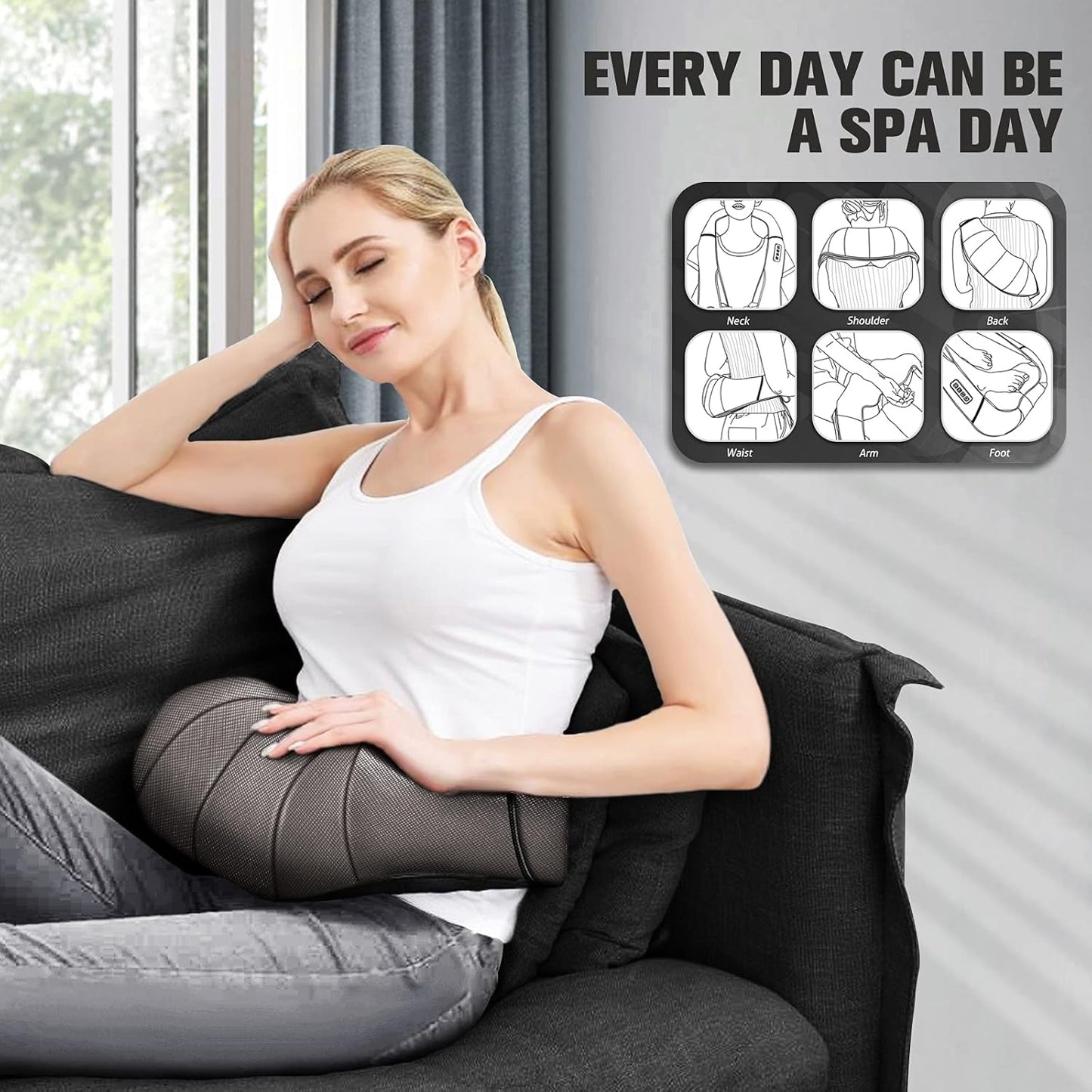 MagicMakers Fathers Day Dad Gifts, Shiatsu Neck Massager with Heat for Pain Relief Deep Tissue – Christmas Gift for Women, Men, Mom, Dad, Her, Him– Amazing Back & Shoulder Relief from Daughter or Son