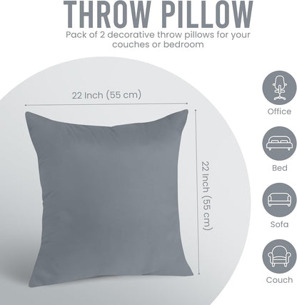 Utopia Bedding 12x20 Pillow Inserts, Set of 2, White – Indoor Decorative Throw Pillows for Bed, Sofa & Couch – Soft, Supportive & Fluffy Cushion Inserts