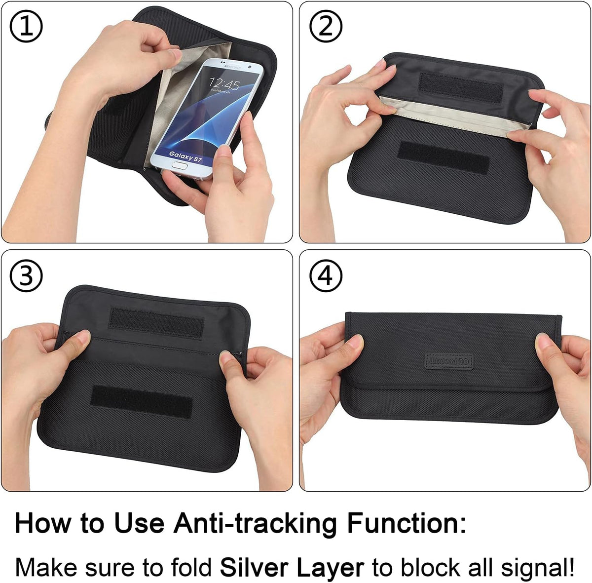 Wisdompro Faraday Bag, RFID Signal Blocking Bag for Phones and Car Keys