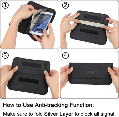 Wisdompro Faraday Bag, RFID Signal Blocking Bag for Phones and Car Keys