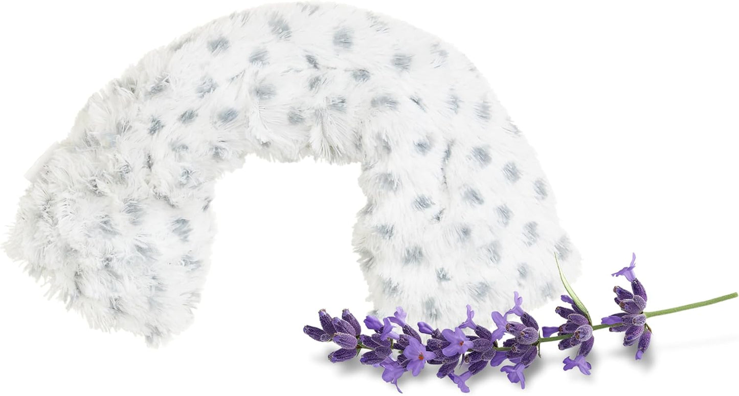 warmies Microwavable Neck & Shoulder Wrap - Weighted Neck Wrap - Microwavable Heat Pack for Shoulders - Chillable Heating Pad with Lavender for Aches & Pain - Marshmallow Gray, 19 x 5 x 3 in, 2 lb