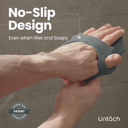 Silicone Shower Scrubber for Body – Exfoliating Loofah Alternative, Zinc & Silver-Infused, Hygienic & Gentle for Sensitive Skin, Durable & Long-Lasting Body Scrubber for Men - Sky Blue