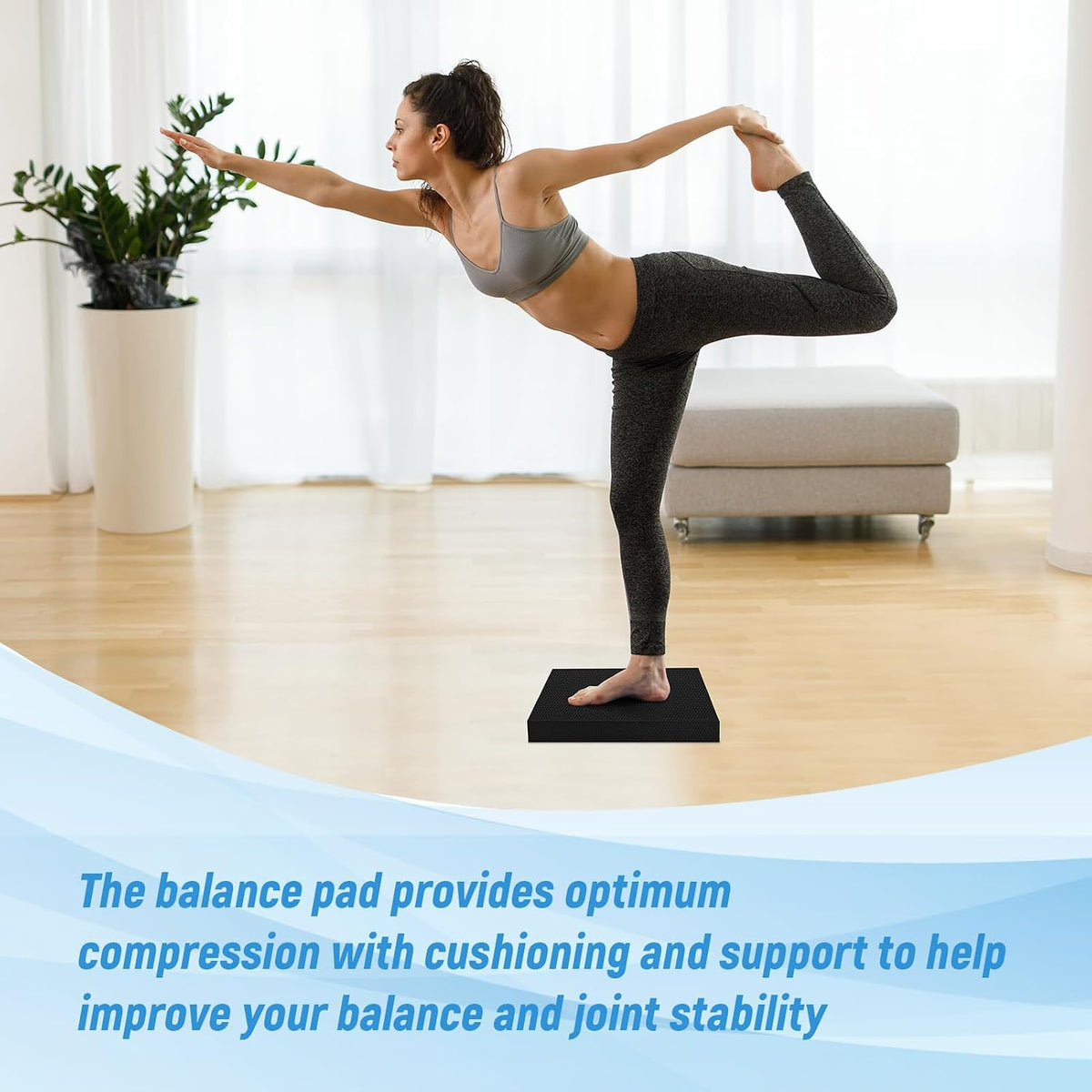 Balance Pad, 20"x16"x2.5" Non-Slip TPE Knee Cushion