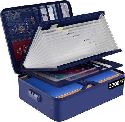 ENGPOW Fireproof File Organizer Bag with 13 Pockets Accordion File Folder
