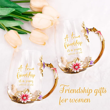 Enamel Glass Flower Tea Pot With Removable Loose Tea Leaf Infuser Tea Maker Teapot Set 30.4OZ Gifts for Women,Mom,Birthday