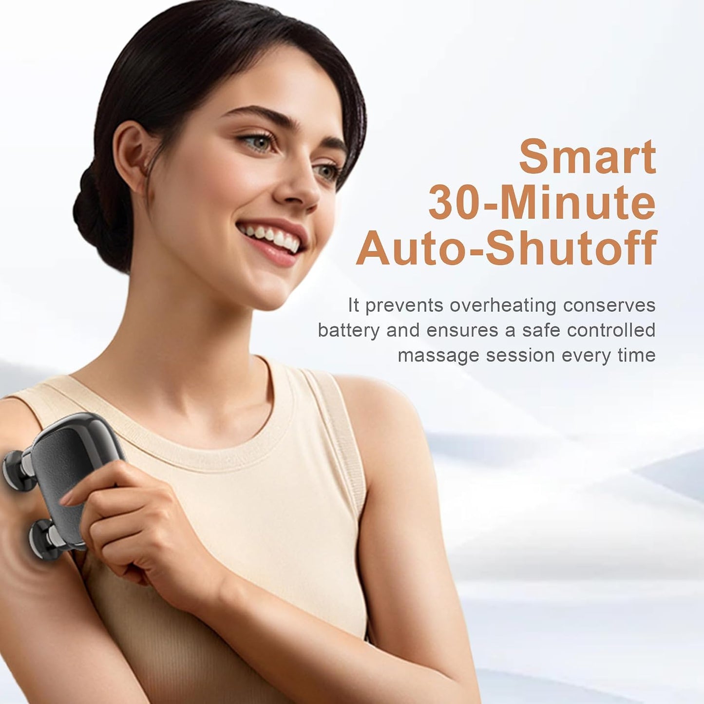 LEERCON Massage Gun Deep Tissue, Silent Motor and Portable Massage Gun with 4 Interchangeable Heads for Deep Muscle Relief and Relaxation, Relax Gift