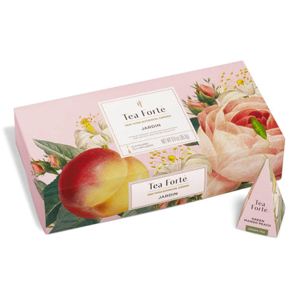 Tea Forte Premium Petite Presentation Box Gift Set Sampler, 10 Count, 2 of Each Blend Individually Wrapped Handcrafted Pyramid Infuser Bags, Demoiselle Tea