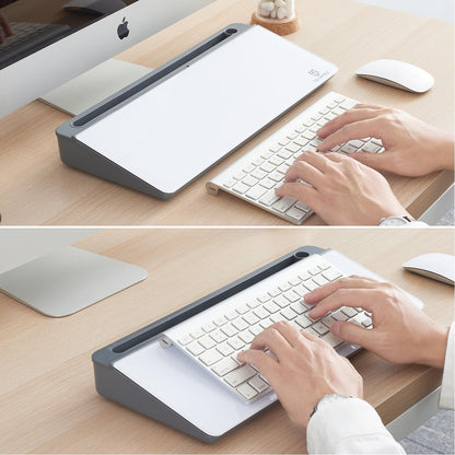 TSJ OFFICE Whiteboard Weekly Dry-Erase-Board - Desktop White Board Calendar Desk Organizers with Accessories Computer Keyboard Stand with Drawer, for Office, Home, School Supplies - White Calendar