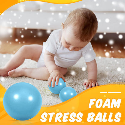 12 Pcs Blue Foam Stress Ball Squeeze Stress Relief Balls for Kids and Adults Hand Exercise Sensory Relief Toys for Anxiety ADHD Autism （Blue）