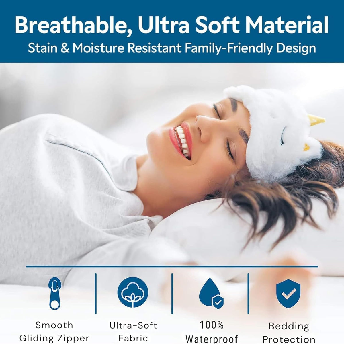 Guardmax Jersey Knitted Pillow Protector with Zipper Standard Size - 4 Pack -100% Waterproof, Bed Bug Proof, Dust Mite Proof, & Hypoallergenic Pillow Covers - Premium Zippered Pillow Cases. (20 X 26)