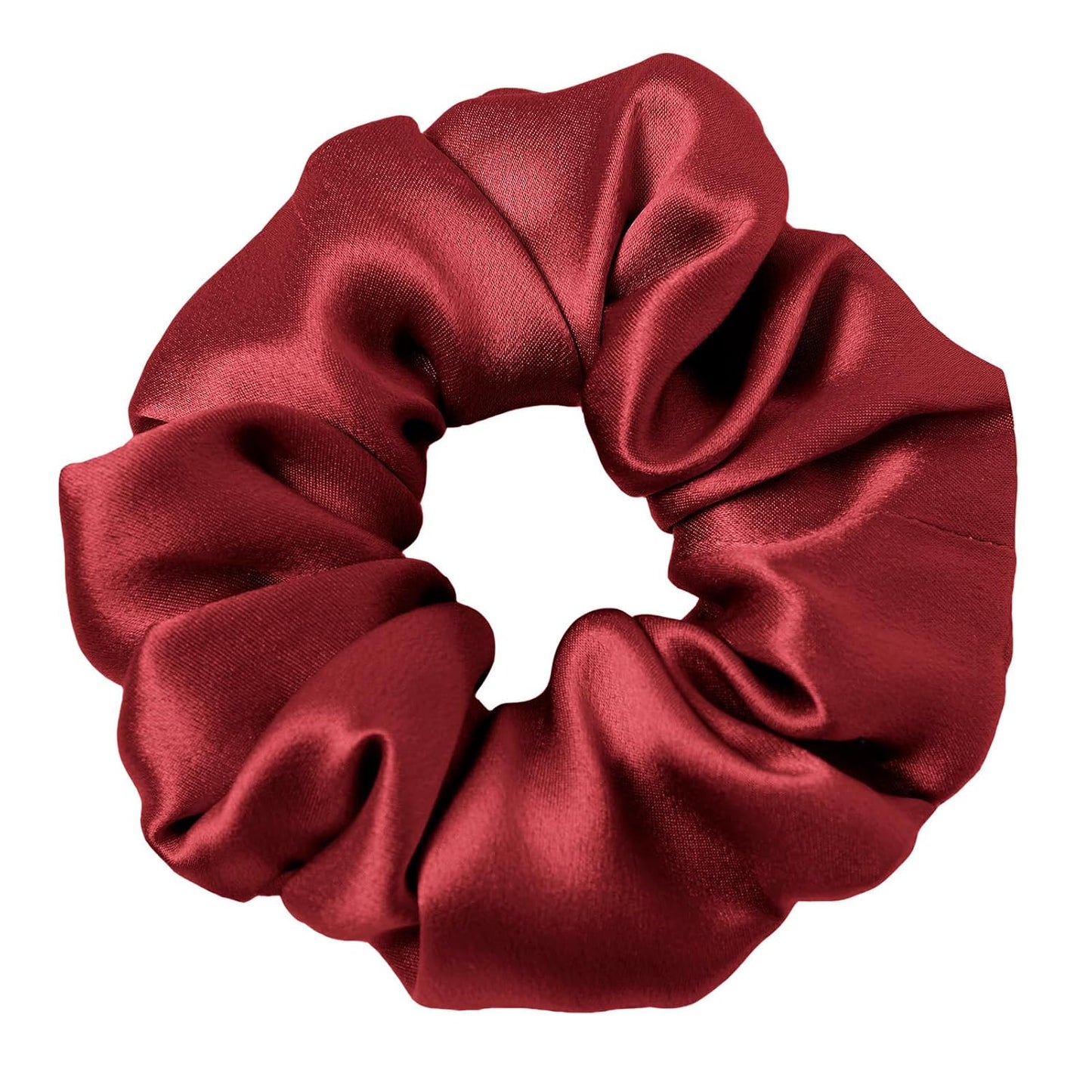LILYSILK Silk Hair Scrunchies / Ties for Frizz & Breakage Prevention, 100% Mulberry, No Damage, Elastic ponytail Holders, 1Pc, Coffee - Colors B