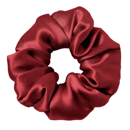 LILYSILK Silk Hair Scrunchies / Ties for Frizz & Breakage Prevention, 100% Mulberry, No Damage, Elastic ponytail Holders, 1Pc, Coffee - Colors B