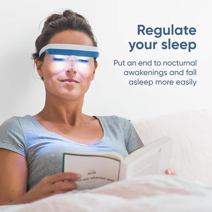 luminette 3 Light Therapy Glasses - Wearable Light Therapy Lamp - Natural Relief for Sleep Problems, Seasonal Mood Disorders & Jet lag - Portable Daylight Lamp (Blue)