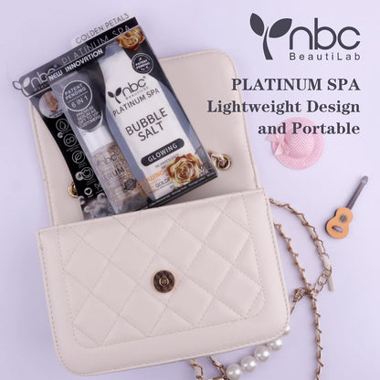 Pedicure Kit Foot Soak Set: Bubble Salt, Sugar Scrub, Massage Mask, Massage Lotion in a Box, 4 Step Foot Spa Kit for Dry Feet, Softens Calluses, Tired Feet（3 Set Lavender) - Colors B