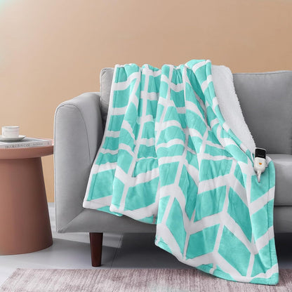 VENTIMI Electric Blanket Heated Throw, 50" x 60" Heated Blanket with 5 Heat Levels & 3 Hours Auto Off, Fast Heating Blankets with ETL & FCC Certification, Grey
