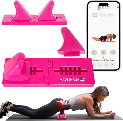Thrival Arch Back Stretcher - Psoas Muscle Release Tool App for Hip Flexor, Back, Glute, Iliacus, and Neck - Spine Decompressor, Trigger Point, and Myofascial Release – Carbon Black