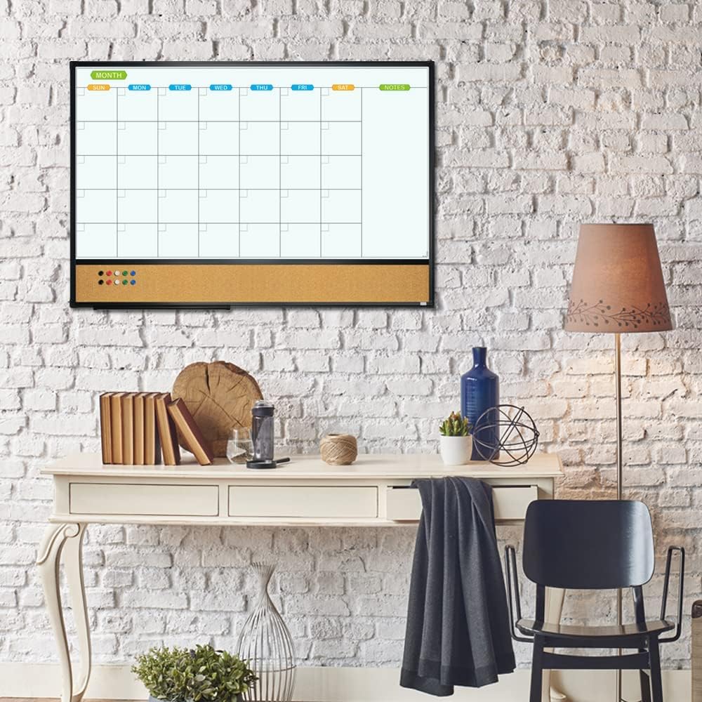 JILoffice Magnetic Dry Erase Calendar Whiteboard, 24" x 18" Monthly Board