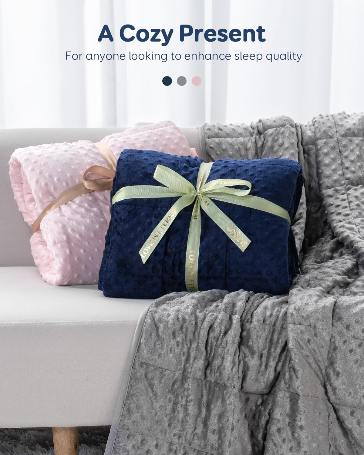 Kivik 2 lbs Weighted Lap Pad, Ultra Soft Minky Dotted Heavy Blankets Throw for Better Study Relaxing & Sleeping, Machine Washable, 20 x 30 Inches, Purple