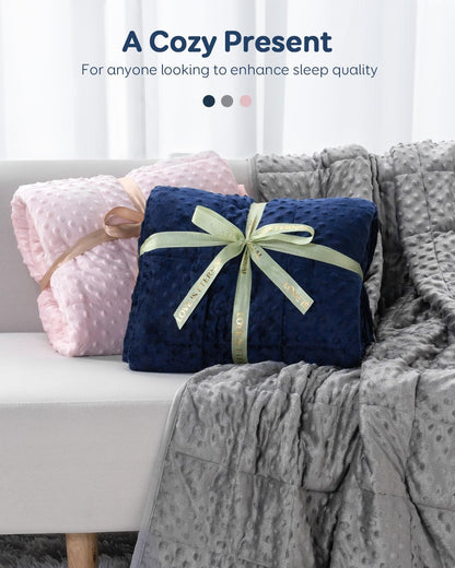 Kivik 2 lbs Weighted Lap Pad, Ultra Soft Minky Dotted Heavy Blankets Throw for Better Study Relaxing & Sleeping, Machine Washable, 20 x 30 Inches, Purple