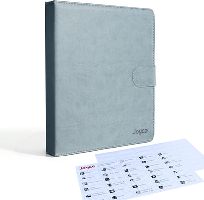 JOYCE Important Document Organizer 14 Expanding Pockets,Brown