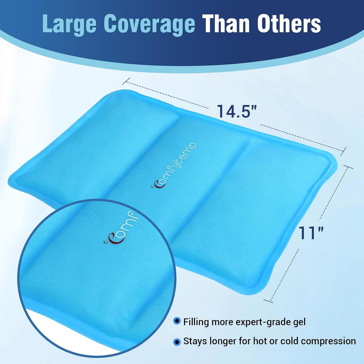 Comfytemp Gel Ice Packs for Injuries Reusable, Hot Cold Compress Ice Packs