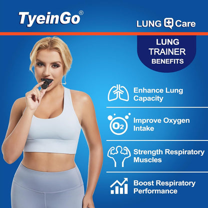 Lung Trainer, Breathing Exercise Device for Lungs, Adjustable Resistance Breathing Trainer for Respiratory Muscle Training | Boost Endurance Performance and Respiratory Fitness