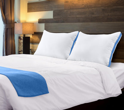 Utopia Bedding Down Alternative Bed Pillows for Sleeping Queen Size (White), Set of 2, Soft & Fluffy Pillow with Cooling, Hotel Quality, Gusseted Pillow for Back, Stomach or Side Sleepers