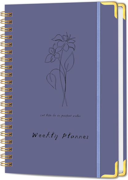 Undated Weekly Planner With Habit Tracker & To Do List 5.7 x 8.0 inch | Avoid Unfocused Busywork,Productivity Organizer,No-Bleed Thick Pages,Portable Size,Lay-Flat Spiral for Hands Free