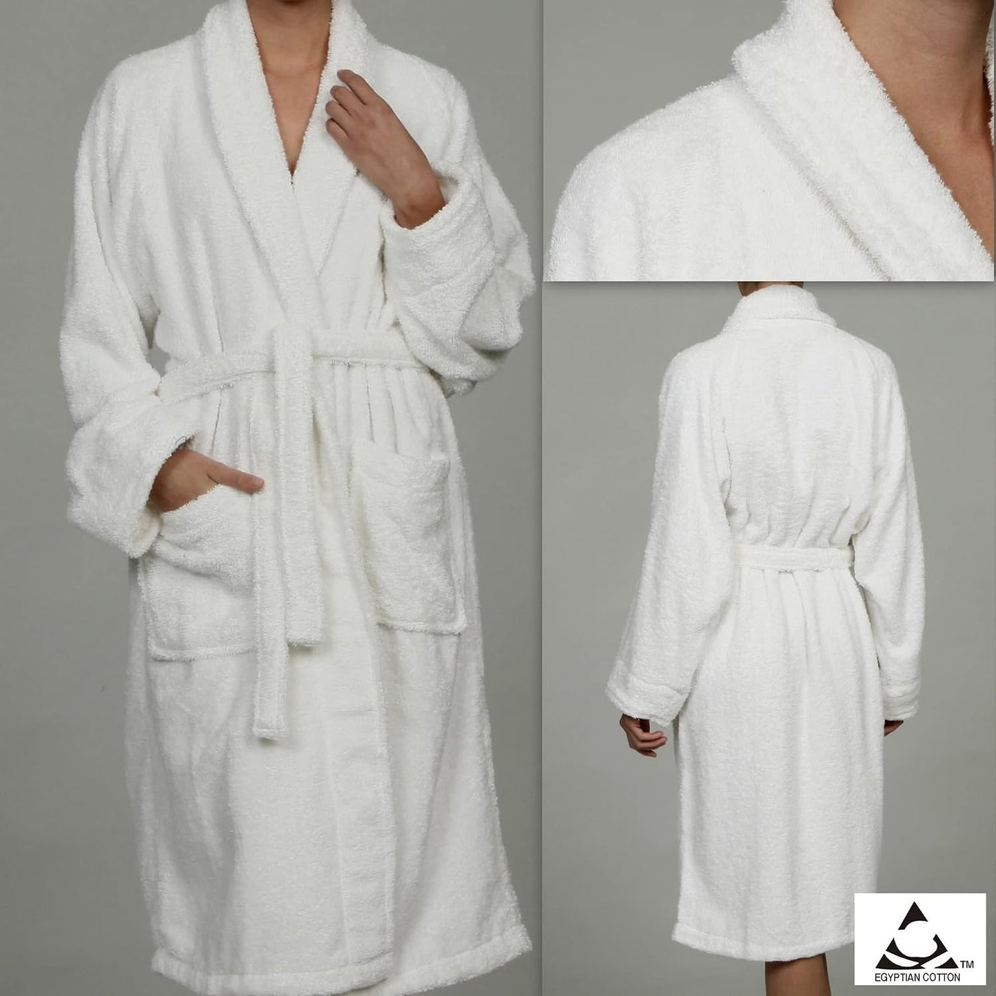 Cotton Unisex Terry Robe, Soft And Absorbent Robes For Men And Women, Bathroom Accessories