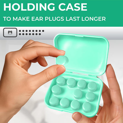 Peace&Quiet | PQ Wax Ear Plugs for Sleeping, Swimming - Soft Noise Cancelling Silicone Gel Wax Earplugs for Sleep and Swimmers, Sound Blocking Level of 32 Db, Color: Blue