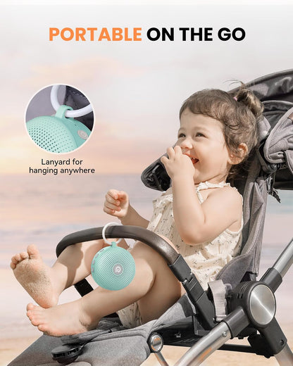 Dreamegg Portable Noise Machine for Baby Adult, Features Powerful Battery, 21 Soothing Sound, Noise Canceling for Office & Sleeping, Sound Therapy for Home, Travel, Registry Gift, Classic White