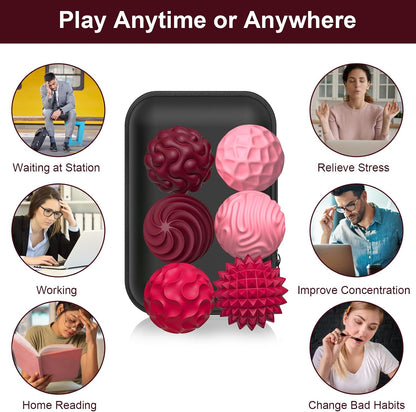 BUSOHA Silicone Magnetic Fidget Balls - 4 Pack Fidget Toys for Adult