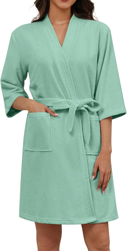 Ekouaer Towel Robe for Women Terry Cloth Robes for Women Absorbent Bathrobe