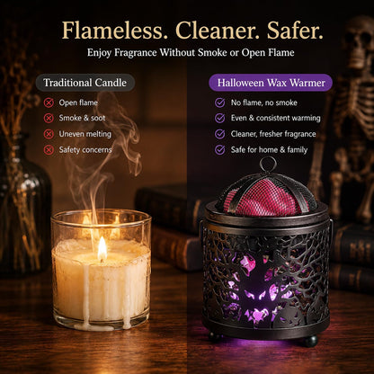 Dicimi Wax Melt Warmer,4-in-1 Electric Wax Melter,Oil Burner,Fireplace Wax Warmers, for Home Office Bedroom Aromatherapy Present and Decorations (Bronze, Fireplace Stove)