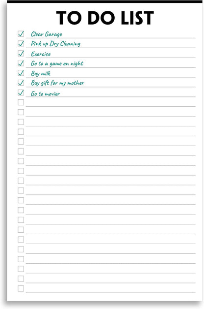 Nokingo To Do List Notepad - 5.5"x8.2", 50 Sheets, To Do Notebook with Check List Organizing, Tear Off, Simple Script, College Ruled To Do Planner for Daily Task