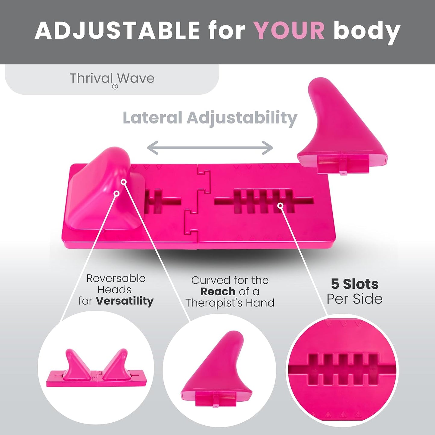 Thrival Arch Back Stretcher - Psoas Muscle Release Tool App for Hip Flexor, Back, Glute, Iliacus, and Neck - Spine Decompressor, Trigger Point, and Myofascial Release – Carbon Black