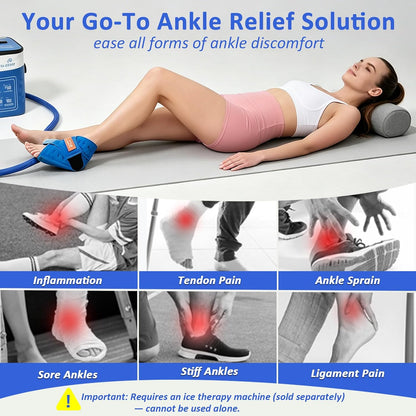 Cold Therapy Machine for Foot Ankle Surgery, Ice Therapy Machine with Pressure Regulator, Timer & Temperature Display, Cryotherapy Unit with Foot Ankle Ice Pack Wrap for Post-Surgery Recovery
